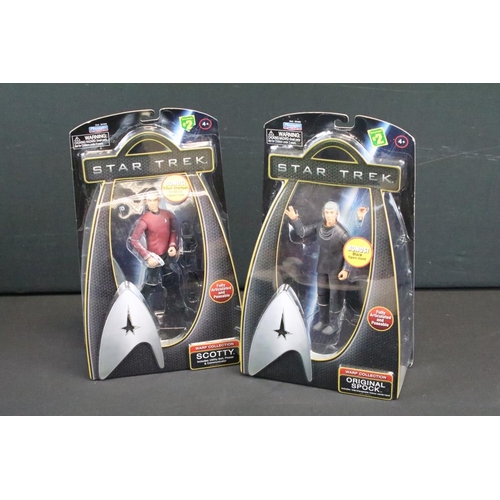 402 - Ten carded Playmates Start Trek action figures to include 6 x Warp Collection (Nero, Scotty, Origina... 