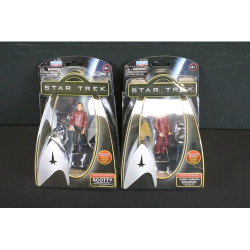 402 - Ten carded Playmates Start Trek action figures to include 6 x Warp Collection (Nero, Scotty, Origina... 