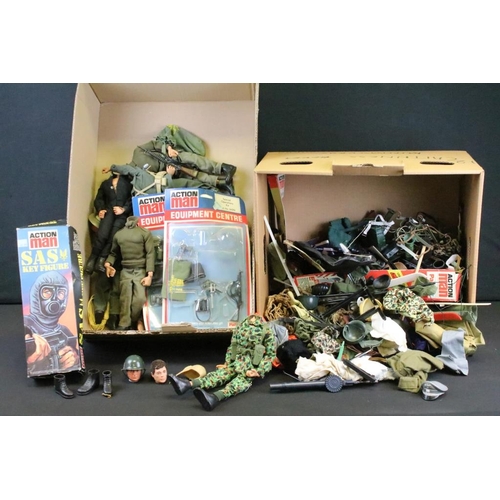 405 - Action Man - Seven Action Man figures (3 x Palitoy, 4 x CPG - heads detached), together with a large... 