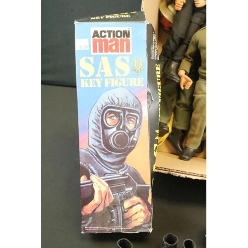 405 - Action Man - Seven Action Man figures (3 x Palitoy, 4 x CPG - heads detached), together with a large... 