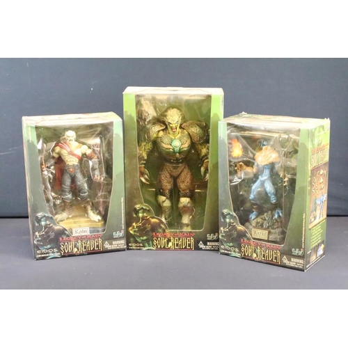 407 - Collection of four boxed Eidos Legacy Of Kain Soul Reaver figures to include Crystal Dynamics Raziel... 