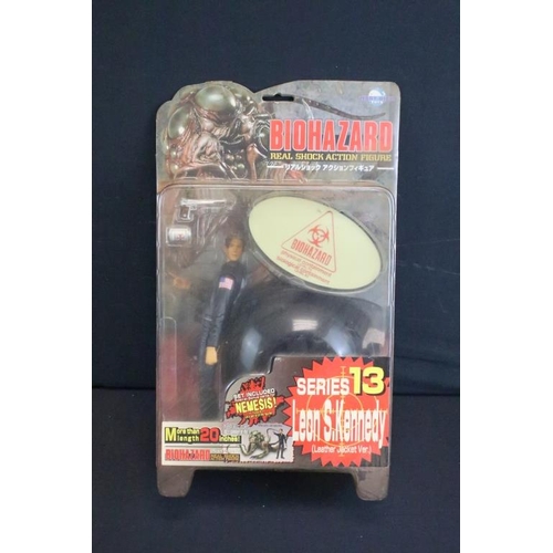 411 - Collection of four carded Moby Dick Toys Biohazard Real Shock action figures to include 2 x Series 1... 