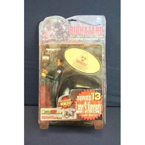 411 - Collection of four carded Moby Dick Toys Biohazard Real Shock action figures to include 2 x Series 1... 