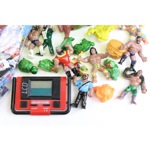 490 - Collection of various mixed toys and games to include Grandstand LCD retro gaming, quantity of Micro... 