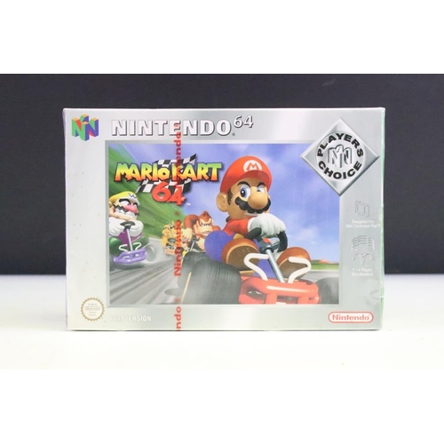 491 - Retro Gaming - Sealed boxed Nintendo 64 Players Choice Mario Kart 64 game, completely sealed with re... 