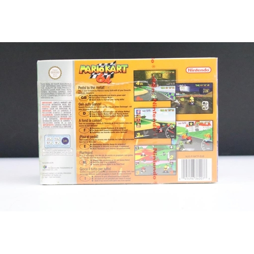 491 - Retro Gaming - Sealed boxed Nintendo 64 Players Choice Mario Kart 64 game, completely sealed with re... 