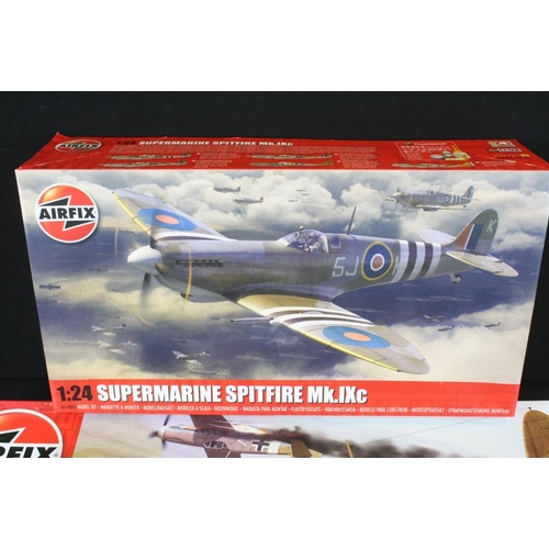 149 - Two boxed Airfix 1/24 plastic model kits to include A17001 Supermarine Spitfire Mk IXc and A12005A S... 