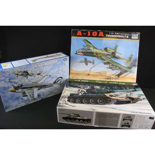 150 - Two boxed Trumpeter 1/32 plastic model kits to include 02249 A-6A Intruder and Aircraft Series No 14... 