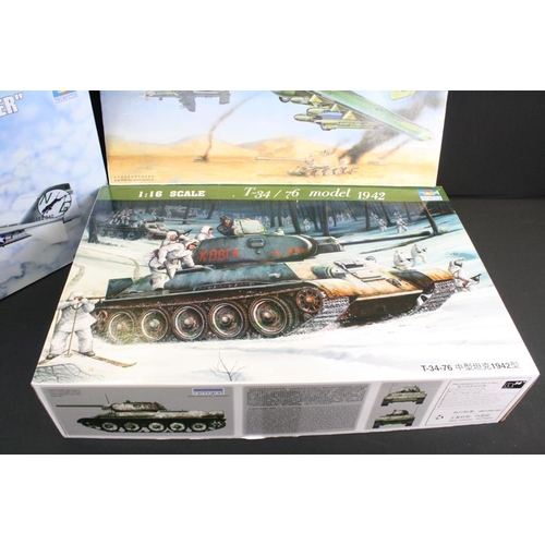 150 - Two boxed Trumpeter 1/32 plastic model kits to include 02249 A-6A Intruder and Aircraft Series No 14... 