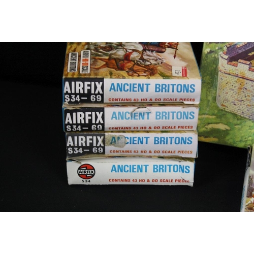 200 - Nine boxed Airfix plastic figure sets to include 5 x S30 Romans and 4 x S34 Ancient Britons (figures... 