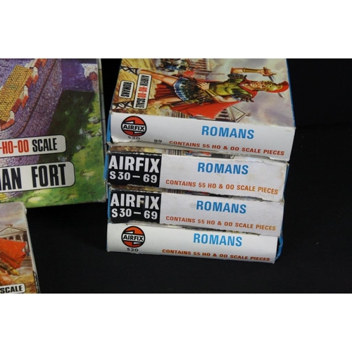 200 - Nine boxed Airfix plastic figure sets to include 5 x S30 Romans and 4 x S34 Ancient Britons (figures... 