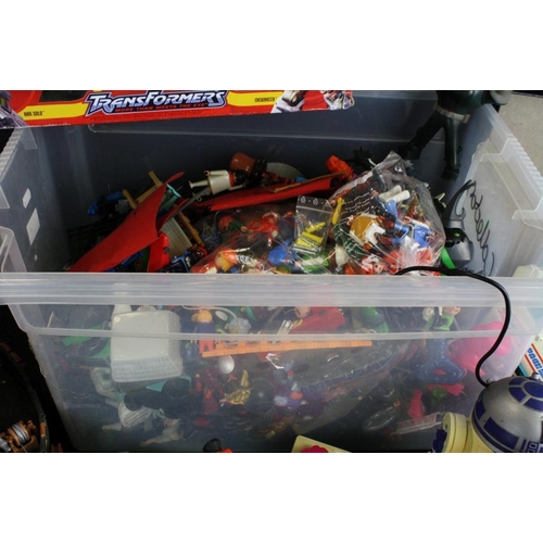 239 - Collection of various mixed toys to include a large collection of assorted figures, boxed Star Wars ... 