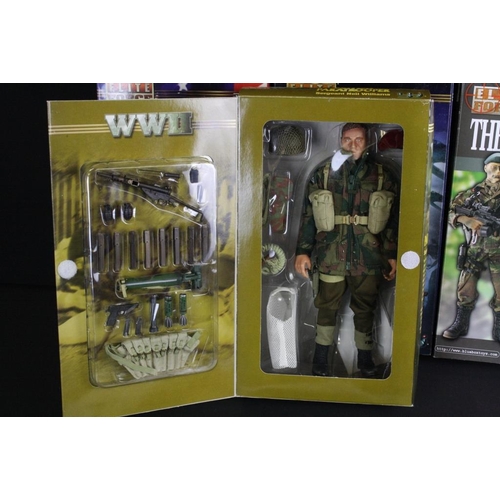 240 - Collection of five boxed collectible action figures to include 4 x Elite Force examples featuring Br... 