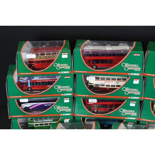 1356 - 19 boxed / cased Corgi Limited Edition Original Omnibus diecast model buses, all ex