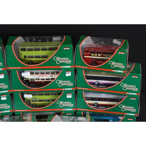 1356 - 19 boxed / cased Corgi Limited Edition Original Omnibus diecast model buses, all ex