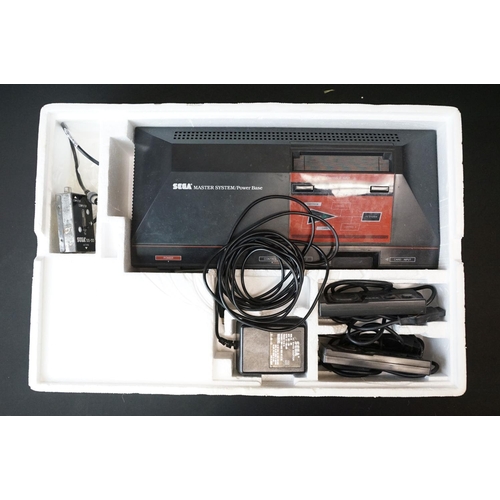 383 - Retro Gaming - A boxed Sega Master System console with control pads & power supply (missing game), t... 