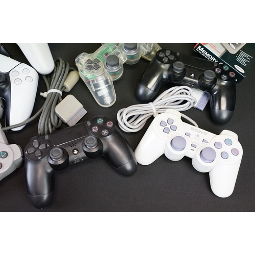 384 - Retro Gaming - Three Sony PlayStation consoles to include PSOne, PS1 & PS4 (model CUH-2116A); togeth... 