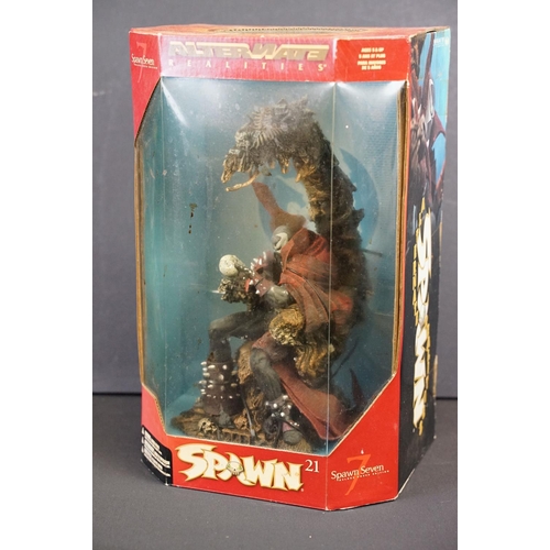 386 - Collection of eight boxed and carded McFarlane Toys Spawn figures to include Spawn V, Medieval Spawn... 