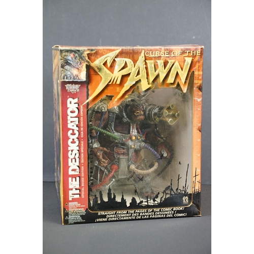 386 - Collection of eight boxed and carded McFarlane Toys Spawn figures to include Spawn V, Medieval Spawn... 