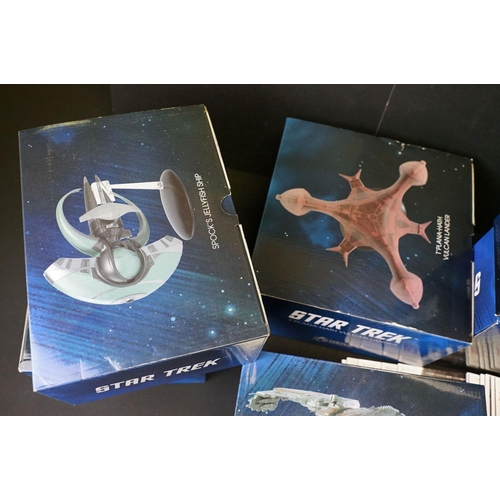 387 - 23 Boxed Eaglemoss Star Trek diecast model starships to include Spock's Jellyfish Ship, Altamid Swar... 