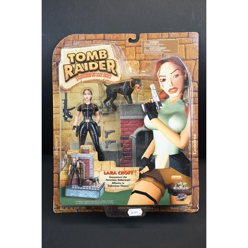 424 - Five carded Playmates Tomb Raider 'Adventures Of Lara Croft' action figure sets to include Lara Crof... 