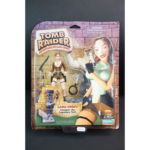 424 - Five carded Playmates Tomb Raider 'Adventures Of Lara Croft' action figure sets to include Lara Crof... 