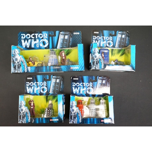 425 - Nine boxed Doctor Who items to include 5 x Corgi diecast model sets (TY96201, TY96102, TY96207, TY96... 