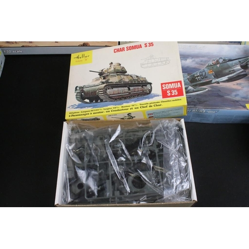 214 - 19 boxed and unbuilt plastic model kits to include 8 x Heller and 11 x Eduard featuring Heller 1/72 ... 