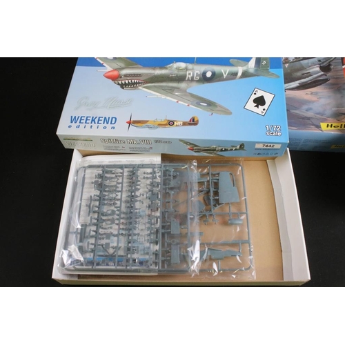 214 - 19 boxed and unbuilt plastic model kits to include 8 x Heller and 11 x Eduard featuring Heller 1/72 ... 