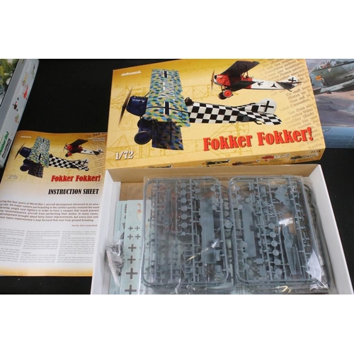 214 - 19 boxed and unbuilt plastic model kits to include 8 x Heller and 11 x Eduard featuring Heller 1/72 ... 