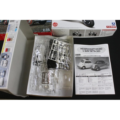 220 - 10 Boxed plastic model kits to include 2 x Italeri (1/9 4642 Yamahan Tenere 660CC & 1/24 3655 Ford E... 