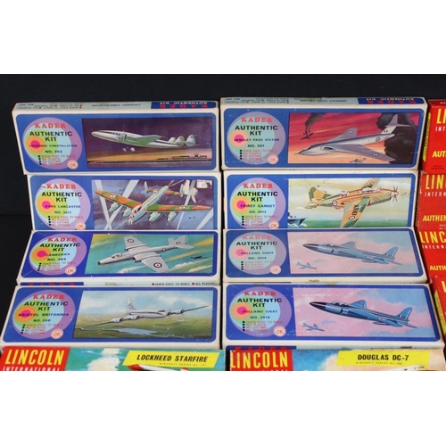 226 - 24 Boxed plastic aircraft model kits to include 15 x Lincoln International (115 Venom F.B.4, 107 Han... 