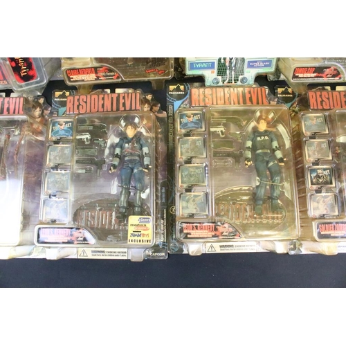 420 - Collection of 15 Resident Evil action figures to include Palisades and Toybiz examples featuring Tyr... 