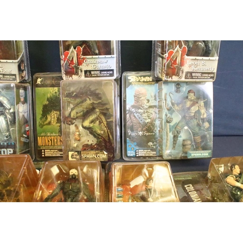 422 - Collection of 11 carded film and gaming related figures to include 5 x Resident Evil 4 figures featu... 