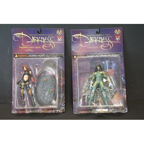 359 - Collection of 12 carded action figures to include 6 x Moore Action Top Cow The Darkness action figur... 