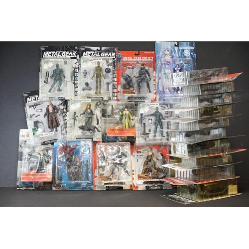 377 - Collection of 24 mixed gaming carded action figures to include 14 x Metal Gear Solid 1 and 2 figures... 