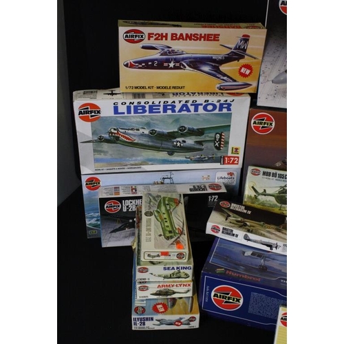 179 - 24 boxed and unbuilt Airfix 1/72 scale plastic model kits to include models A12050, 909002, 11050, 0... 