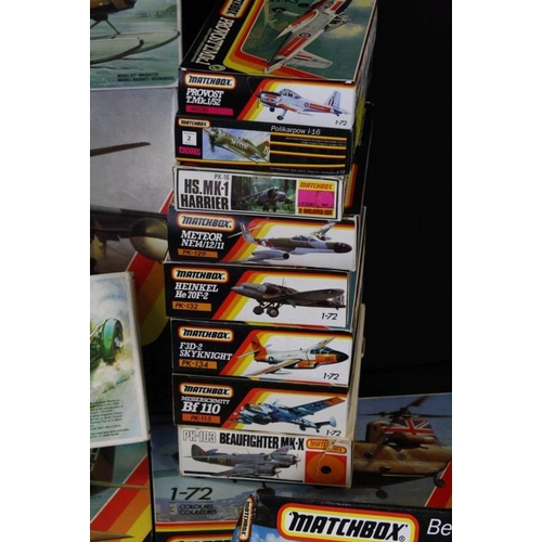 180 - 33 boxed and unbuilt 1/72, 1/48 and 1/76 scale Matchbox plastic model kits to include M-19, 40036, P... 