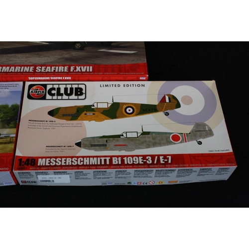 184 - 14 Boxed Airfix 1/48 plastic model kits to include A09184, A08109, A09185, A05138, A50124, A05122A, ... 