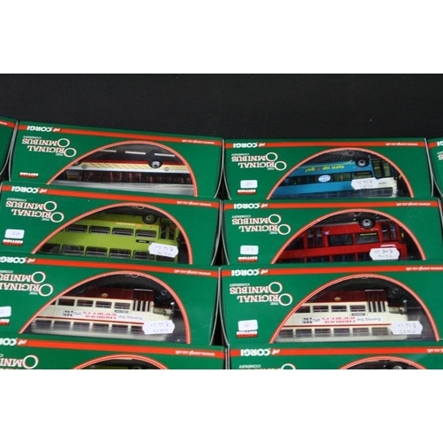 1356 - 19 boxed / cased Corgi Limited Edition Original Omnibus diecast model buses, all ex