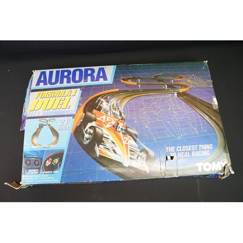 423 - Four boxed slot car sets to include 3 x Scalextric (GT Racers, Mini Mania and Monaco) and Aurora For... 