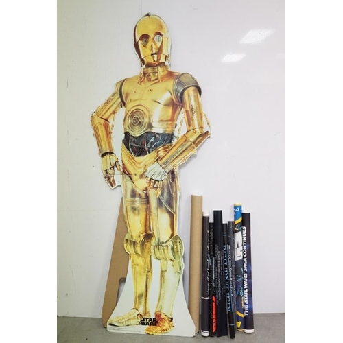 400 - Star Wars - Collection of Star Wars related items to include a life size cardboard cut out shop disp... 