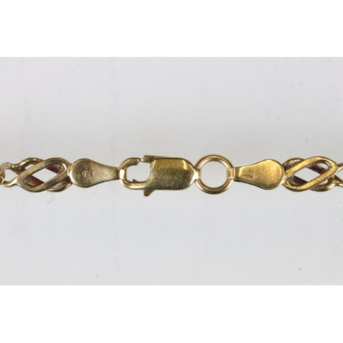 160 - 9ct yellow gold bracelet, broken (af)