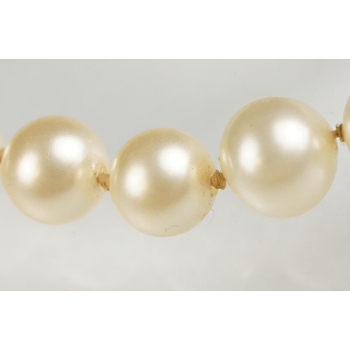 119 - Three pairs of simulated pearl 9ct gold screw back earrings to include simulated, together with a st... 