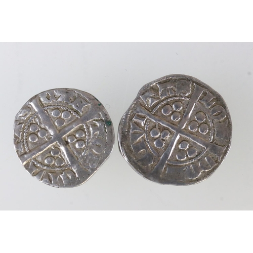 219 - A British King Edward II hammered silver long cross penny together with a King Edward II hammered si... 