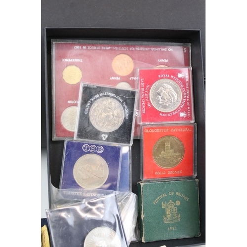 126 - A collection of mainly British pre decimal coins and banknotes to include some silver examples toget... 