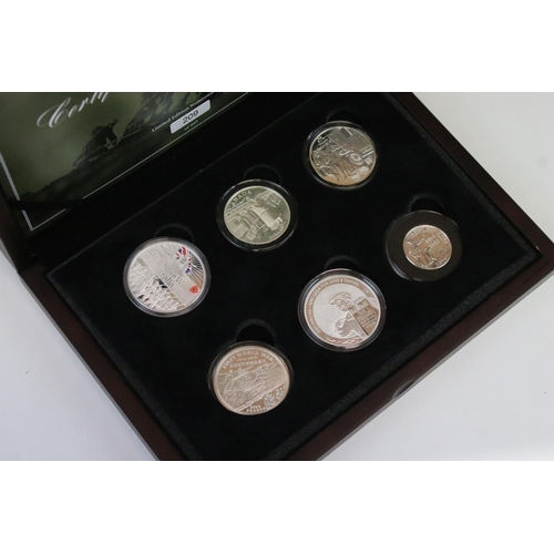 186 - The First World War Allies silver six coin set, limited edition set 209 of 495, all coins encapsulat... 