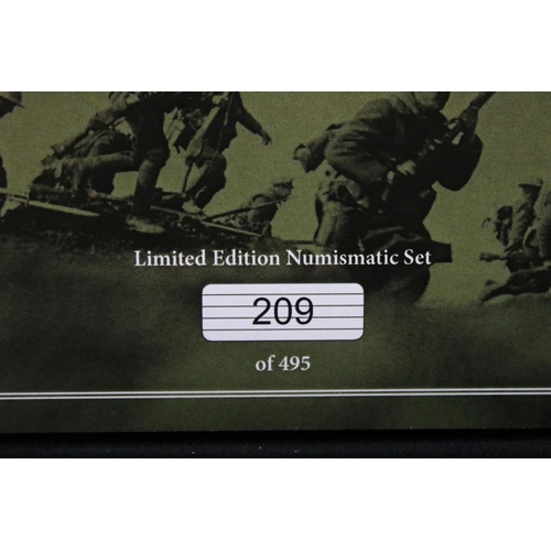 186 - The First World War Allies silver six coin set, limited edition set 209 of 495, all coins encapsulat... 