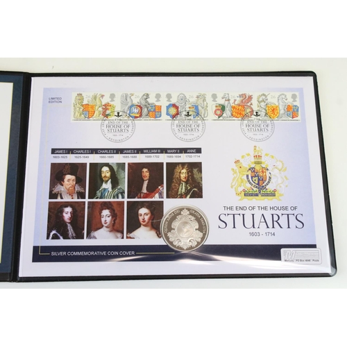 187 - Two Westminster Mint silver coin covers to include Red Arrows £5 coin and the House of Stuarts £5 co... 