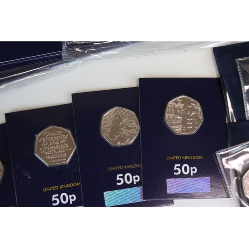 205 - A large collection of British collectable 50p coins to include a good selection of Beatrix Potter ex... 